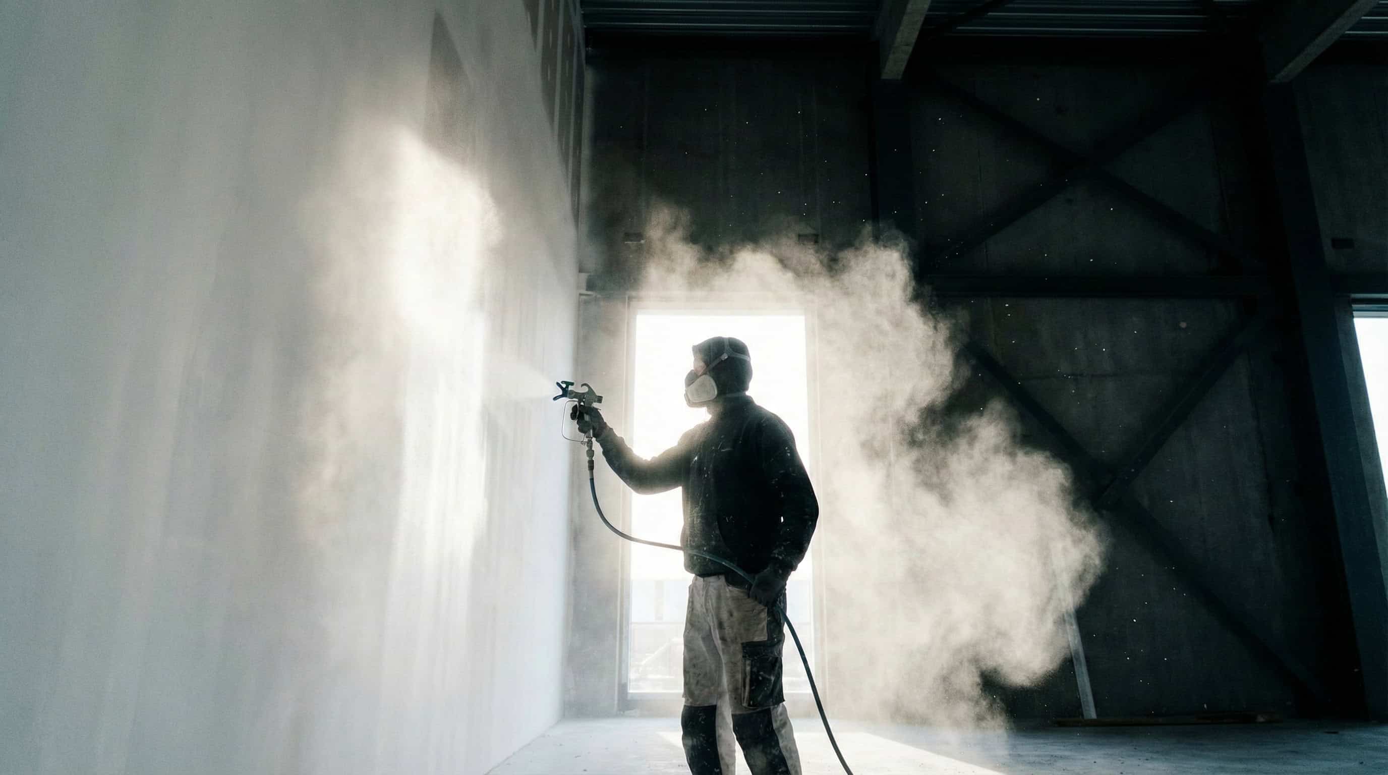 Profesjonalna aplikacja natryskowa Airless – malowanie obiektowe Stoltman Construction